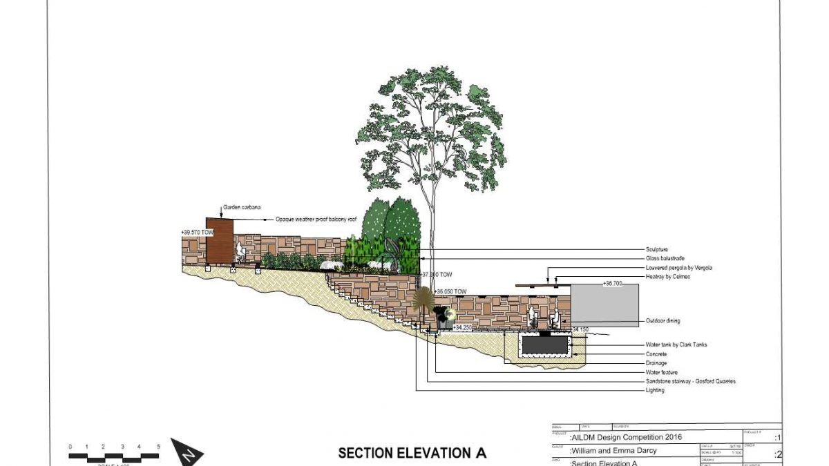 AILDM National Landscape Design Competition Section Elevation Silver Award