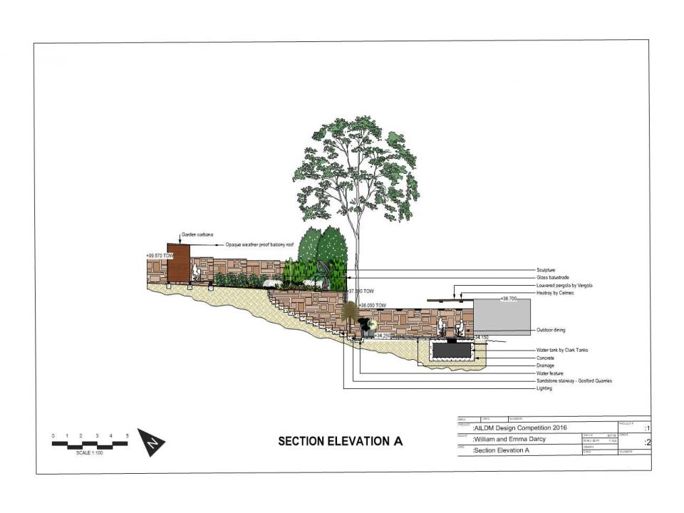 AILDM National Landscape Design Competition Section Elevation Silver Award